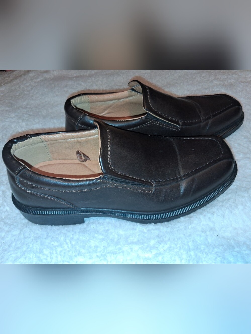 Deer Stags Men's Classic Slip-On Loafers in Dark Brown